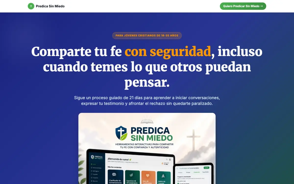 Portada de Avanzafe en una computadora