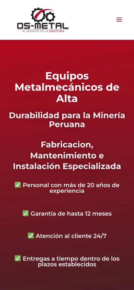 La misma portada de OS-Metal en un celular